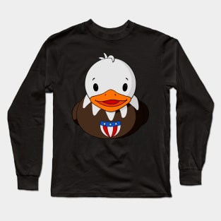 Patriotic Eagle Rubber Duck Long Sleeve T-Shirt